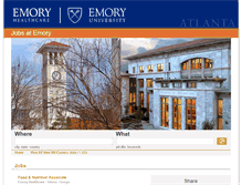 Tablet Screenshot of emory.jobs