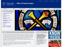 Tablet Screenshot of conduct.emory.edu