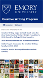 Mobile Screenshot of creativewriting.emory.edu