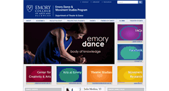 Desktop Screenshot of dance.emory.edu