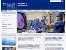Tablet Screenshot of anesthesiology.emory.edu